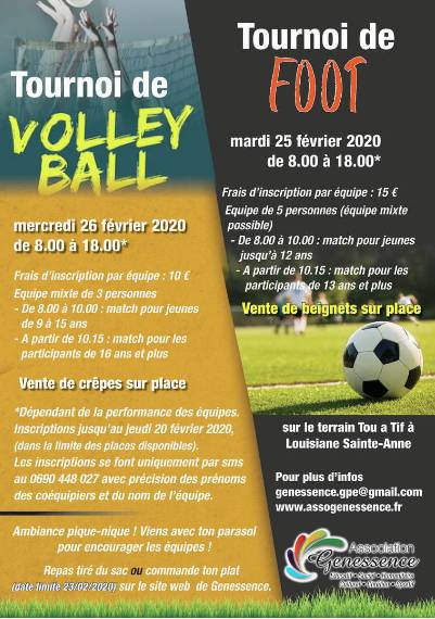 flyer tournoi foot/volley