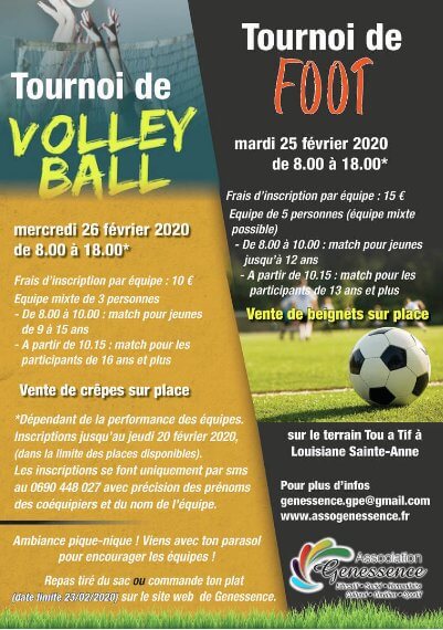 Flyers tournoi volley foot